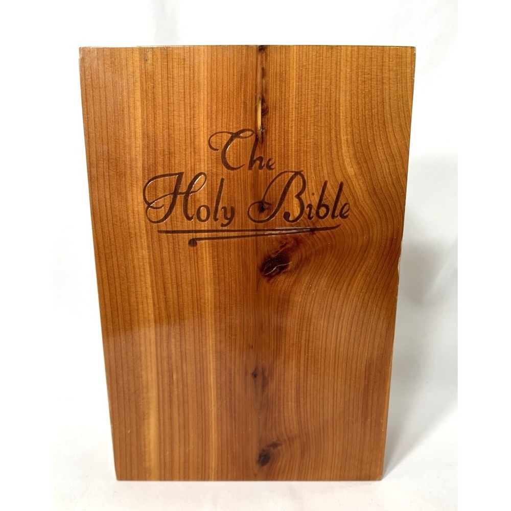 Bible Box with Brass latch Cedar Wood USA Union Made Vintage